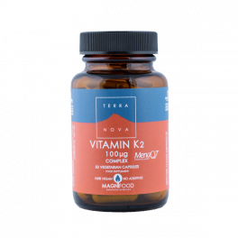 Vitamiin K2, 100mcg 50 kapslit, Terranova, Vegan